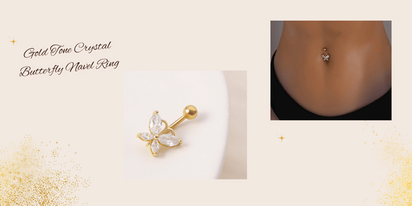 A Beginner’s Guide to Choosing Piercing Jewelry for Sensitive Skin stainless steel butterfly navel ring.