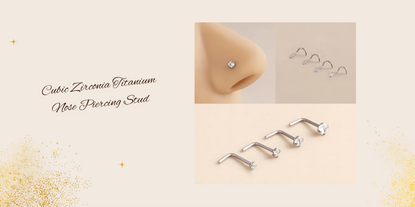 A Beginner’s Guide to Choosing Piercing Jewelry for Sensitive Skin Cubic Zirconia Titanium Nose Piercing Stud