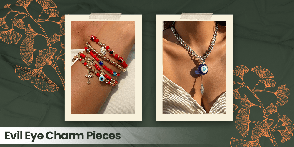 What are the Best Current Online Jewelry Trends for Women? evil eye bracelets and necklace