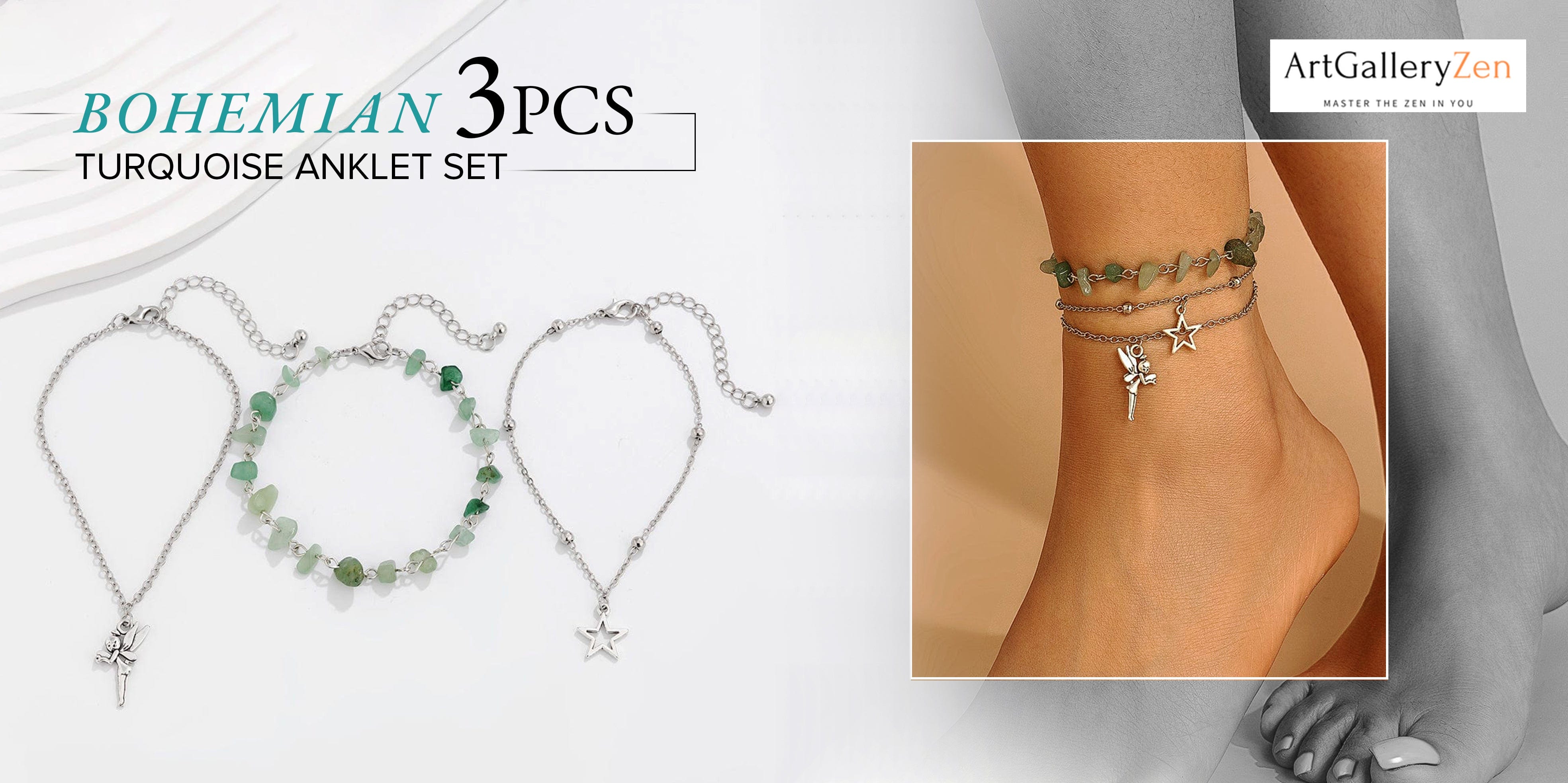 Bohemian Jewelry: Finding the Right Pieces for Your Style Turquoise Anklet Set