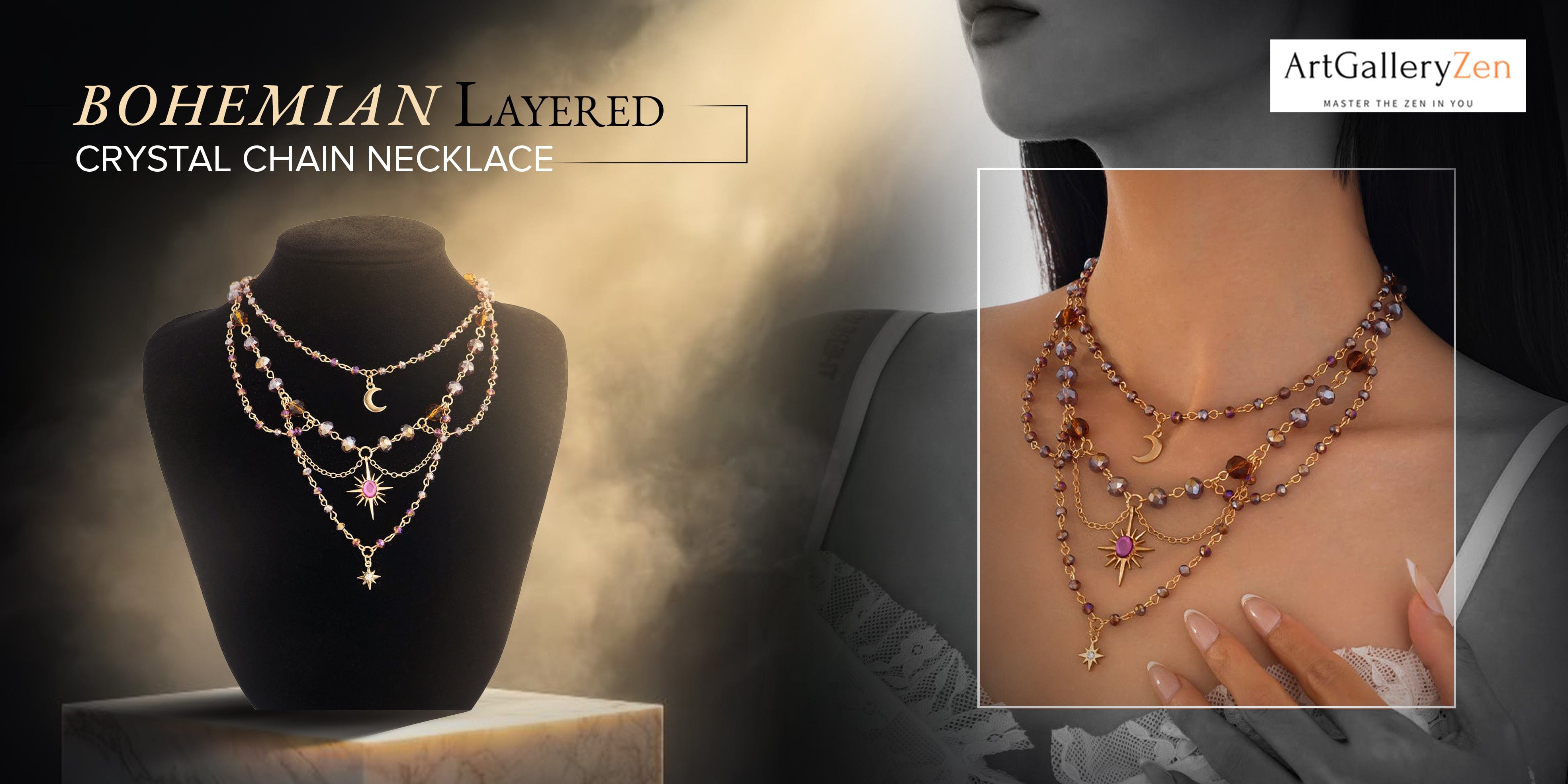 Bohemian Jewelry: Finding the Right Pieces for Your Style Crystal Chain Necklace