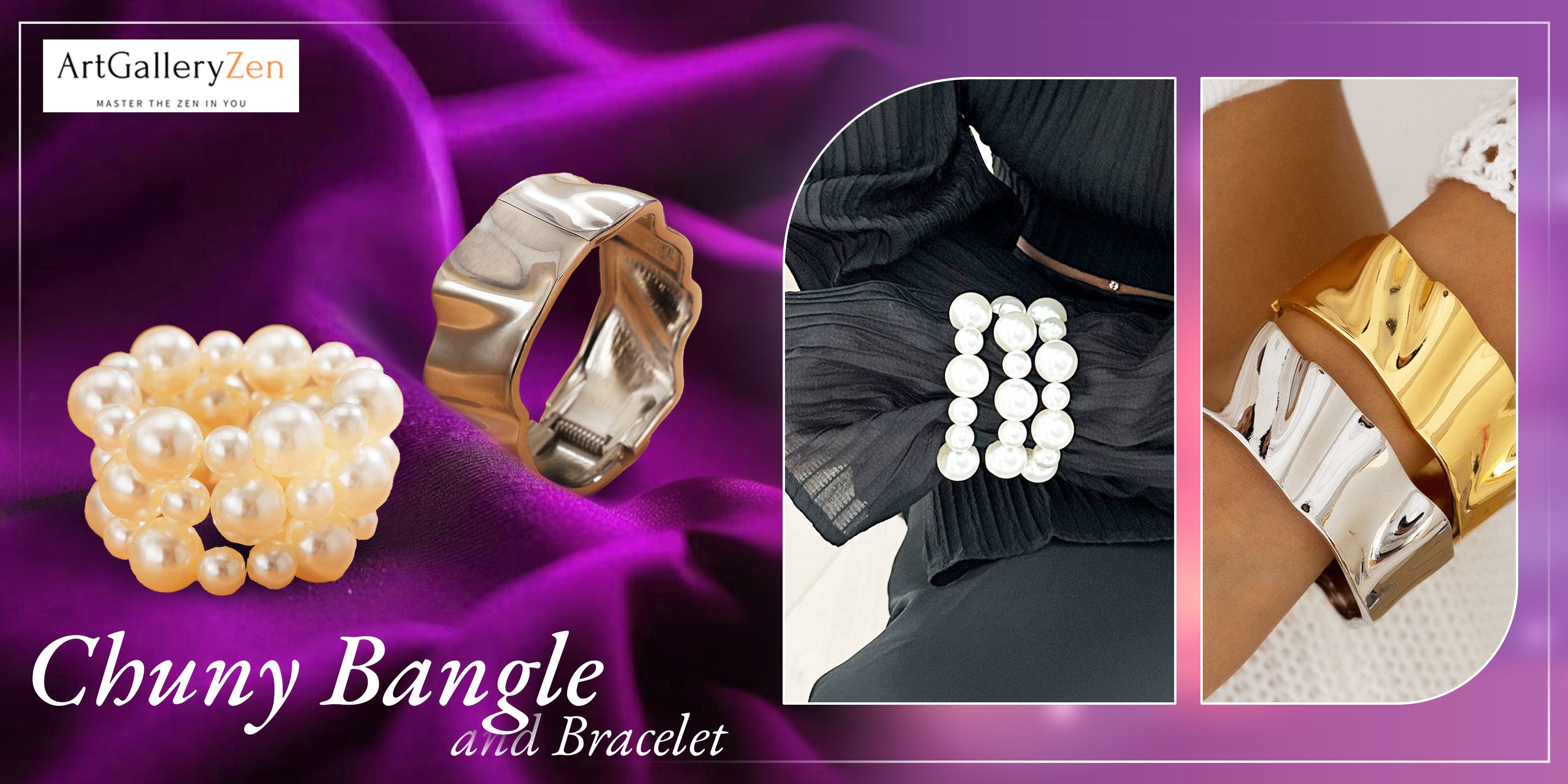 Embrace Extravagance: A Dive into Exaggerated Jewelry Trends Pearl Chain Stackable Bracelet Set
